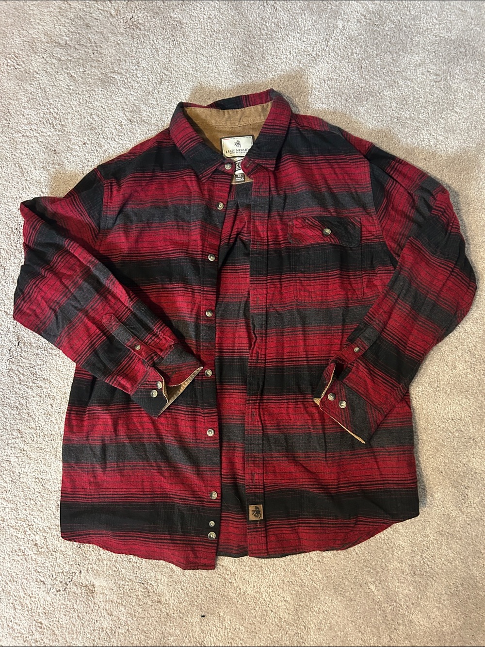 Legendary Whitetails Red and Black Plaid Shirt Jacket